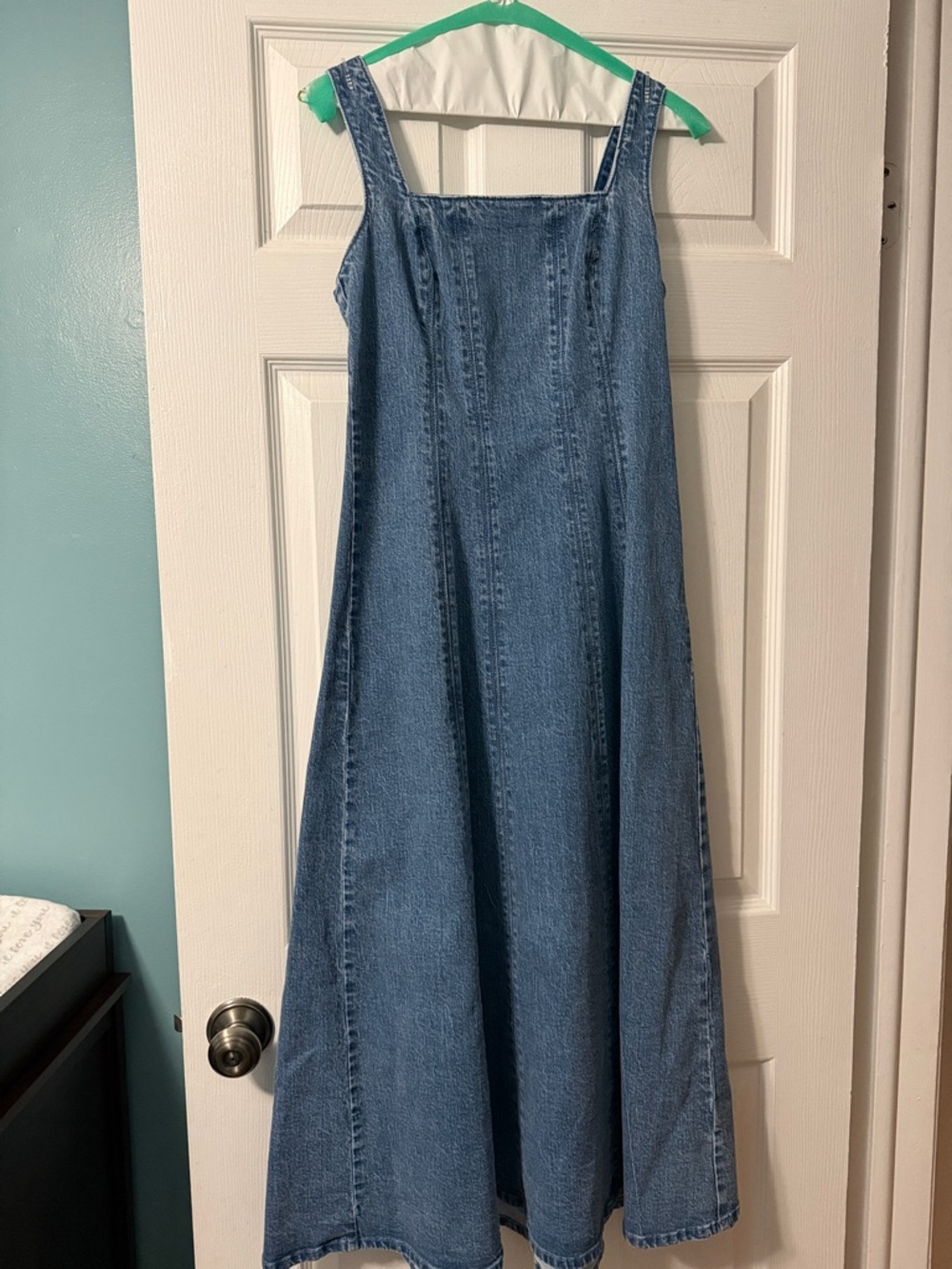 Abercrombie & Fitch light and medium blue denim dress